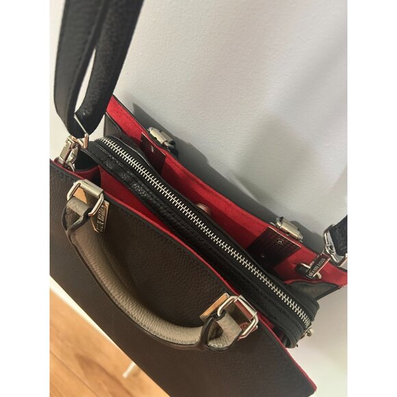 Steve Madden Crossbody Hand Bag Black Purse Classic Tote Medium Satchel EUC - Picture 3 of 7